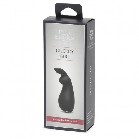 Черный клиторальный стимулятор Greedy Girl Clitoral Rabbit Vibrator