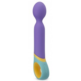 Фиолетовый вибромассажер Base Wand Vibrator - 24 см.