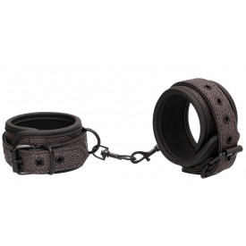 Серые наручники Elegant Hand Cuffs на карабинах